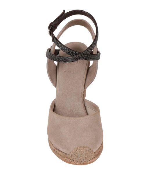 Brunello Cucinelli Metallic Light Espadrilles Leather
