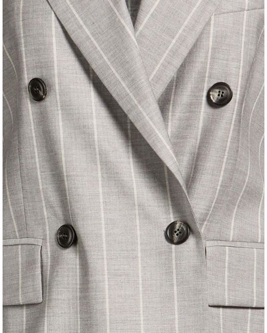 Eleventy Gray Blazer Wool, Viscose, Elastane