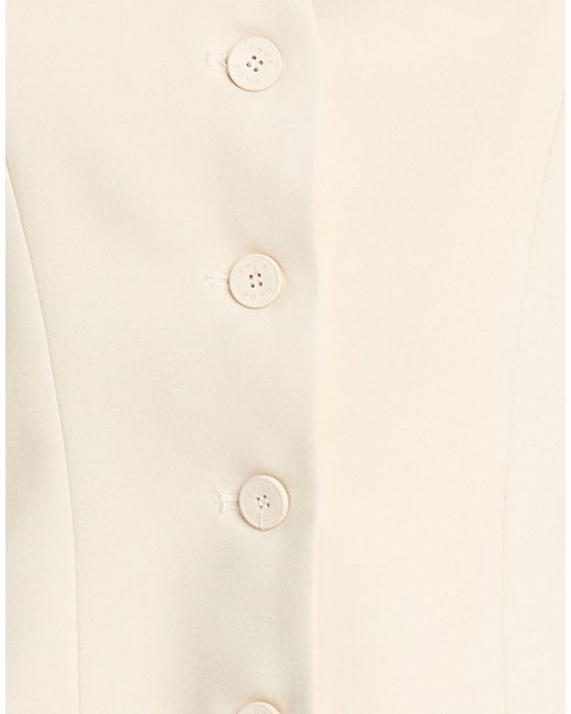 Kaos White Tailored Vest Polyester, Viscose, Elastane