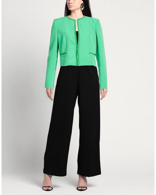 alma sanchez Green Jacket Polyester, Elastane