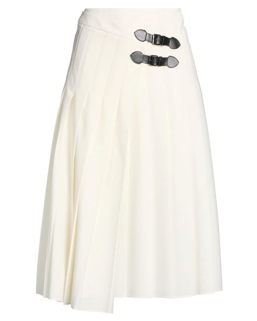 Ballantyne Natural Midi Skirt Polyester, Virgin Wool, Elastane