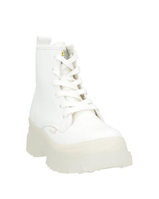 Buffalo White Ankle Boots