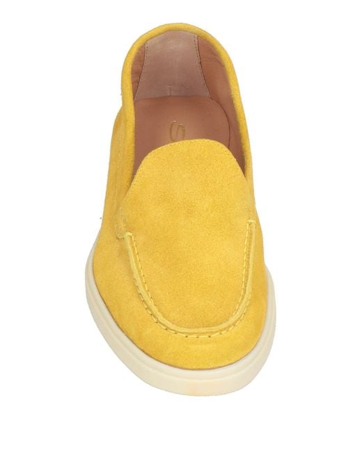 Santoni Yellow Loafers