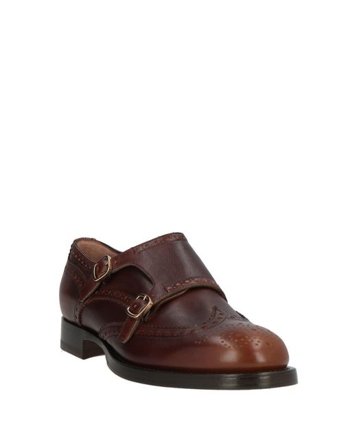 Santoni Brown Dark Loafers Leather