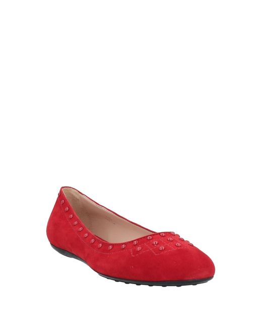 Tod's Red Ballet Flats