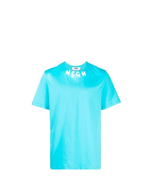 Camiseta MSGM de hombre de color Blue