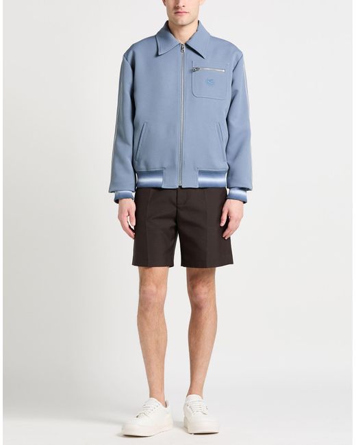Etro Blue Jacket Polyester, Cotton, Elastane, Viscose for men