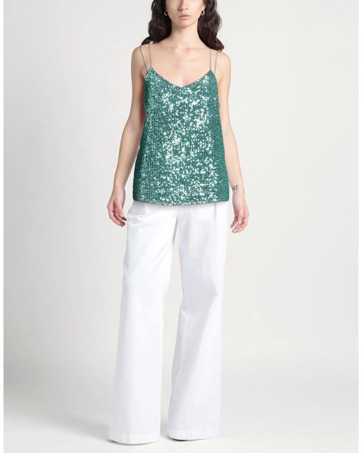 Rebel Queen Green Top Polyester, Elastane