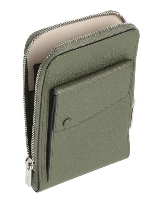Valextra Green Military Cross-Body Bag Calfskin
