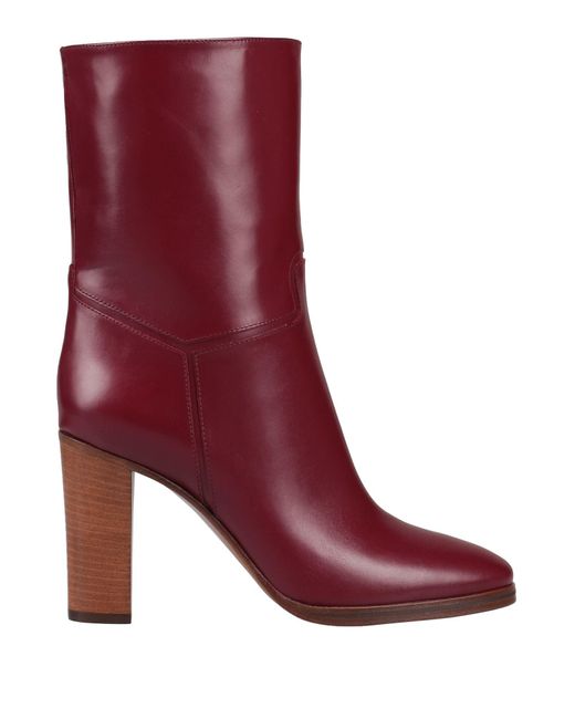 Victoria Beckham Red Ankle Boots