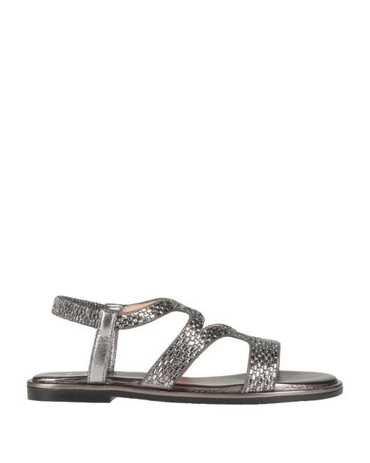 Studio Moda White Sandals Textile Fibers