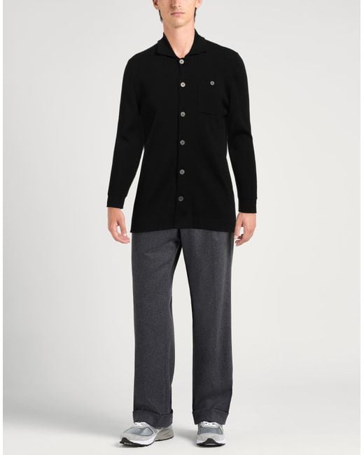 Alpha Studio Black Cardigan for men