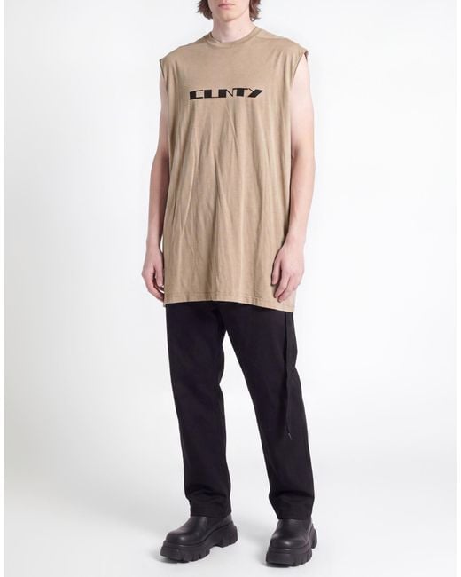 Rick Owens Natural T-Shirt Cotton for men