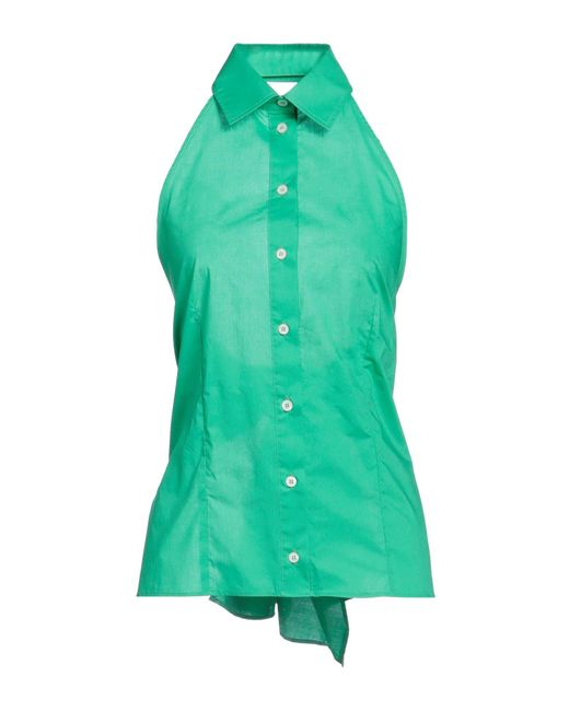 MSGM Green Shirt Cotton