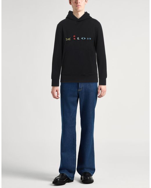 Kiton Black Sweatshirt Cotton, Elastane for men
