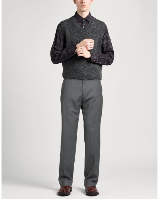 Lardini Gray Pants Wool, Elastane for men