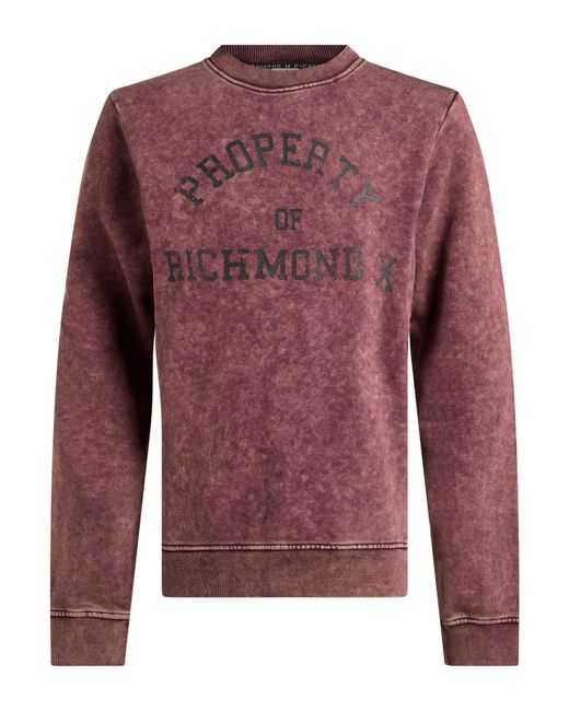 Richmond X Red Sweatshirt Cotton, Polyester for men