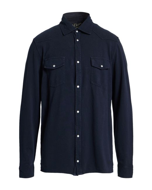 Bl'ker Blue Midnight Shirt Cotton for men