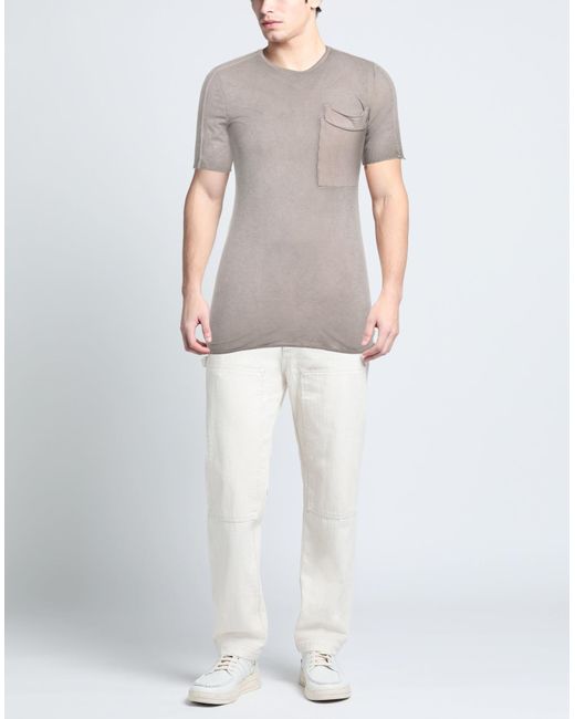 Masnada Gray Khaki T-Shirt Cotton for men