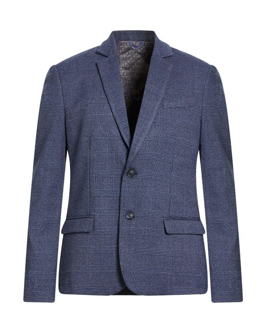 Imperial Blue Slate Blazer Polyester, Viscose, Elastane for men
