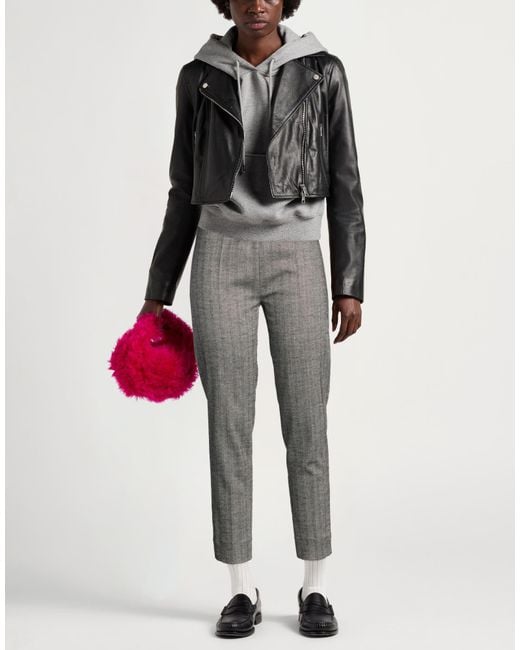 D.exterior Gray Pants Viscose, Wool, Polyester, Elastane