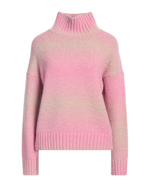 Maje Pink Turtleneck Acrylic, Wool, Viscose, Polyamide