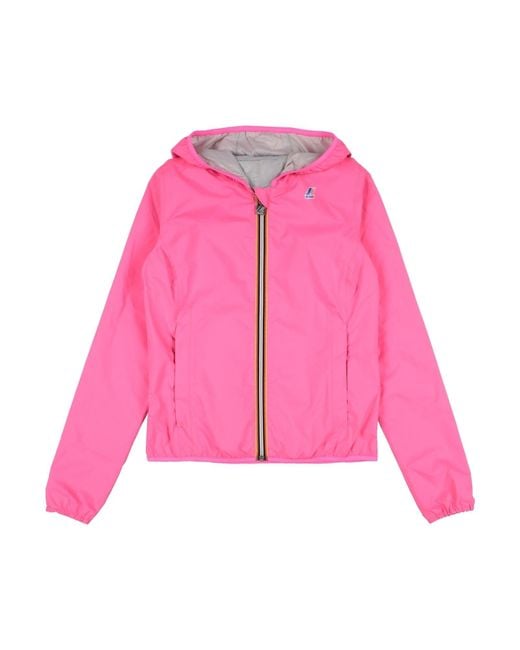K-Way Pink Fuchsia Jacket Polyester