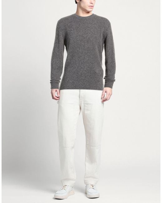 FILIPPO DE LAURENTIIS Gray Light Sweater Cashmere, Silk, Polyester for men