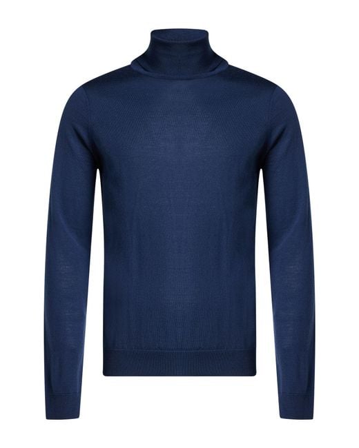 PAOLO RAGAZZINI Blue Turtleneck Wool for men