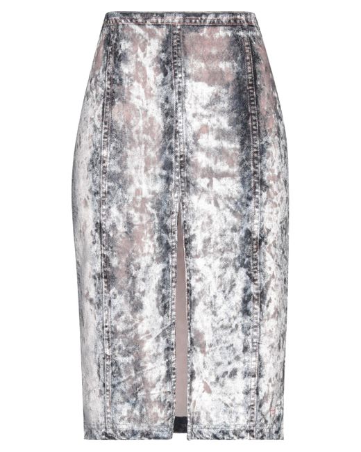 DIESEL Gray Midi Skirt