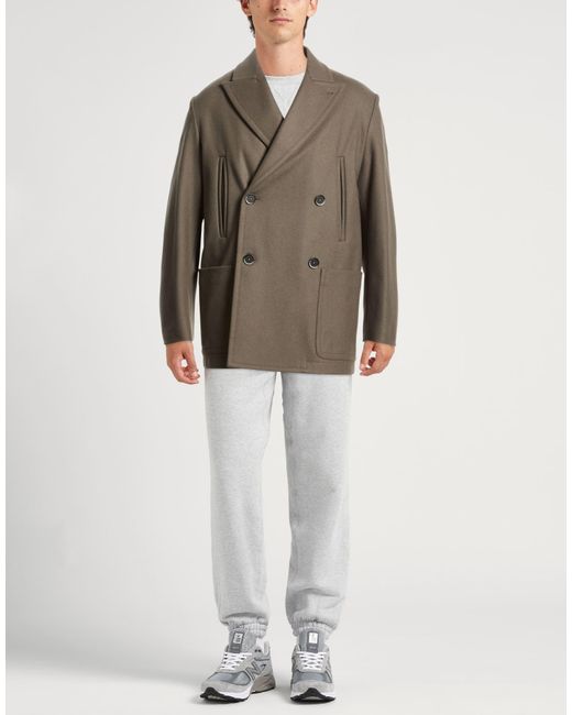 Barena Brown Coat Wool, Polyamide for men