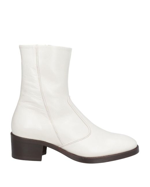 Zadig & Voltaire White Ankle Boots Leather