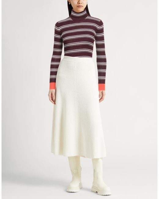 Roberto Collina Red Burgundy Turtleneck Wool