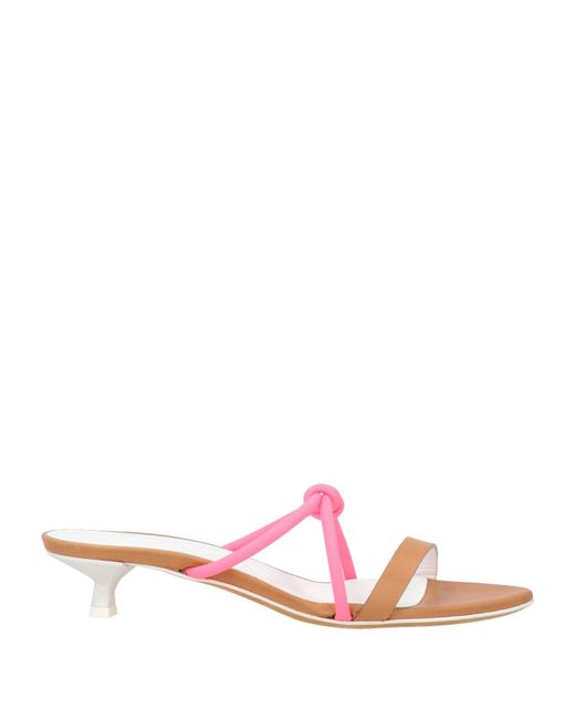 Gray Matters Pink Sandals Leather