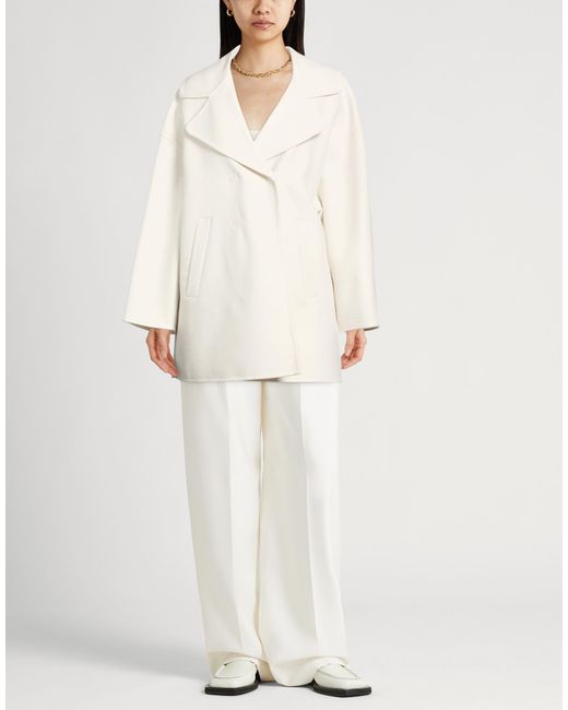 Herno White Coat Wool