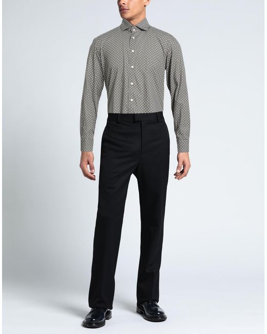 BASTONCINO Gray Military Shirt Cotton for men