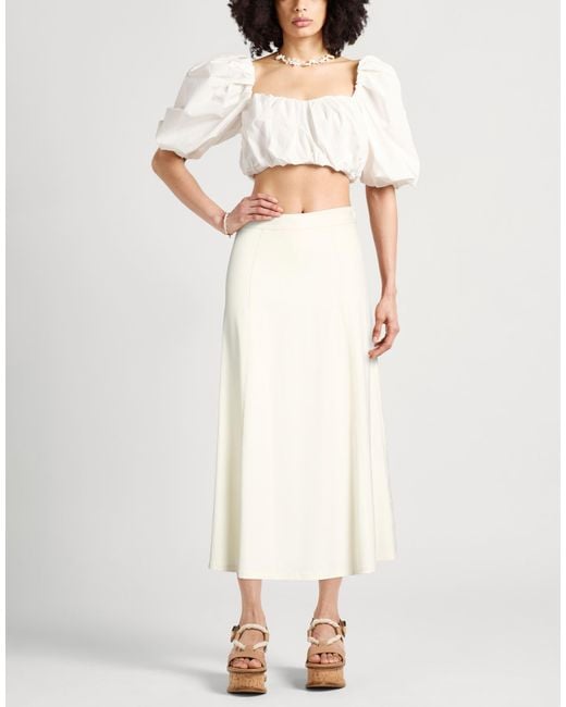 Marella White Midi Skirt