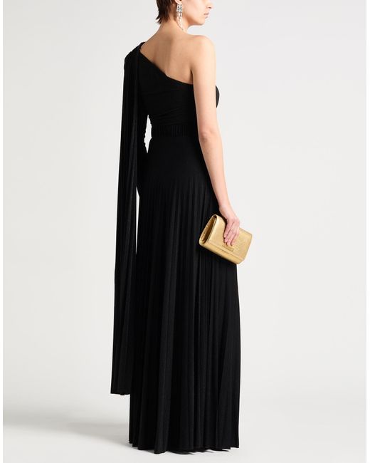 Elisabetta Franchi Black Carpet Maxi Dress Viscose, Polyester, Polyamide, Elastane