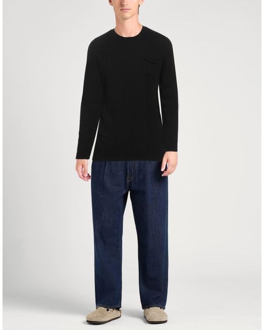 Alpha Studio Black Sweater Viscose, Nylon, Wool, Cashmere, Polyester for men