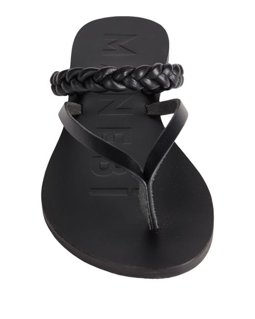 Manebí Black Thong Sandal