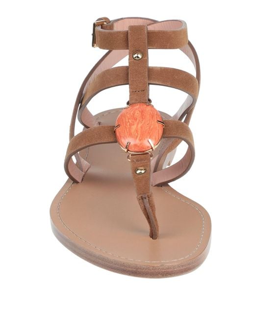Alberta Ferretti Brown Thong Sandal