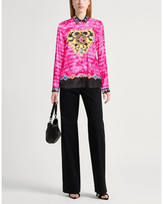 Versace Jeans Couture Pink Fuchsia Shirt Viscose