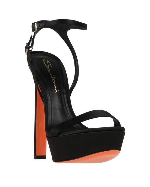 Santoni Black Sandals