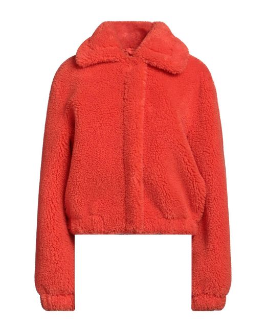 Moschino Red Shearling & Teddy
