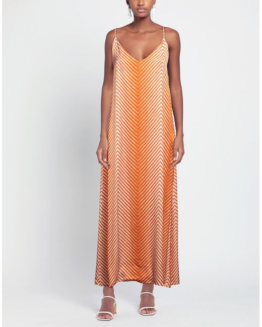 Soallure Orange Maxi Dress