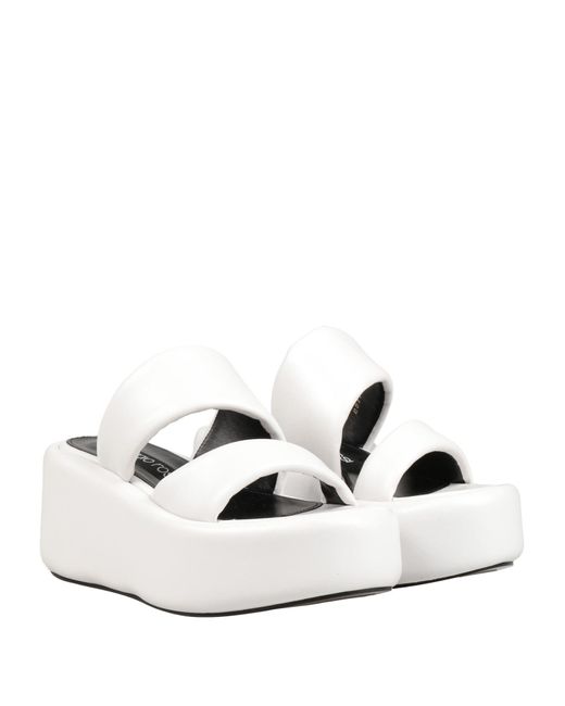 Sergio Rossi White Sandals Leather