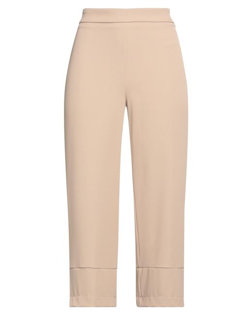 Sandro Ferrone Natural Pants Polyester, Elastane