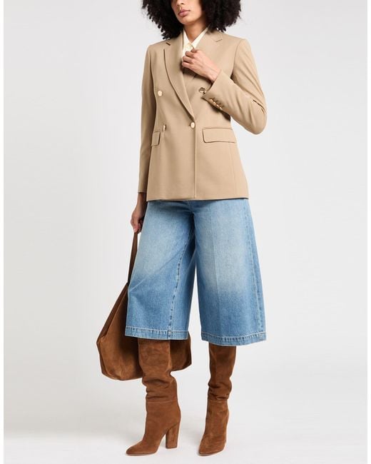 Max Mara Natural Sand Blazer Viscose, Polyamide, Elastane