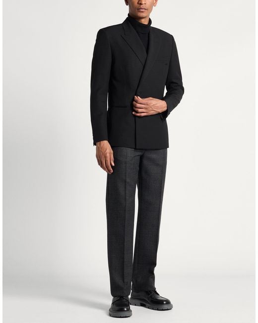 Dior Black Blazer Virgin Wool, Mohair Wool, Polyester for men