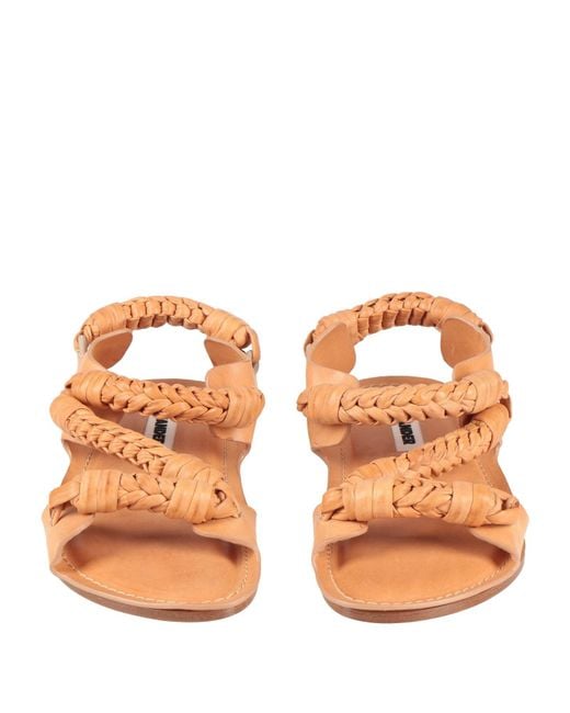 Jil Sander Brown Sandals